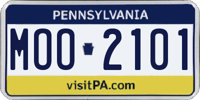 PA license plate MOO2101