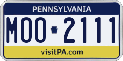 PA license plate MOO2111