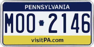 PA license plate MOO2146