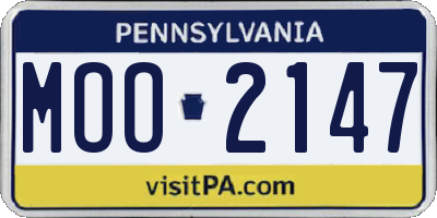 PA license plate MOO2147