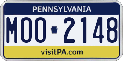 PA license plate MOO2148