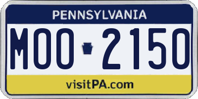PA license plate MOO2150