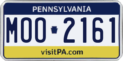 PA license plate MOO2161