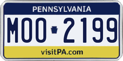 PA license plate MOO2199