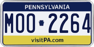 PA license plate MOO2264