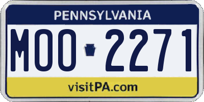 PA license plate MOO2271