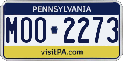 PA license plate MOO2273