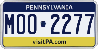 PA license plate MOO2277