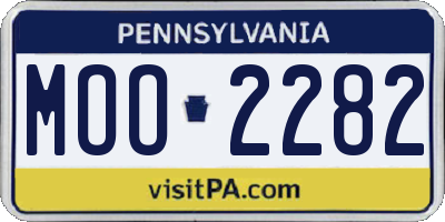 PA license plate MOO2282