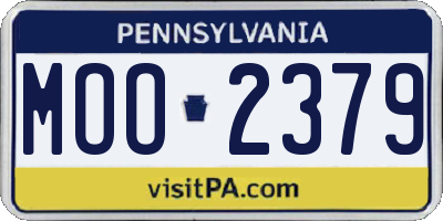 PA license plate MOO2379