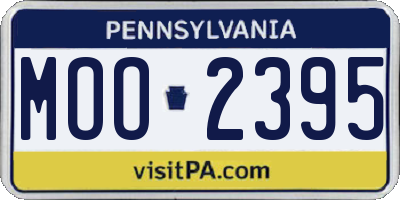 PA license plate MOO2395