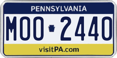 PA license plate MOO2440