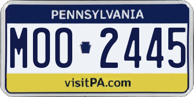 PA license plate MOO2445
