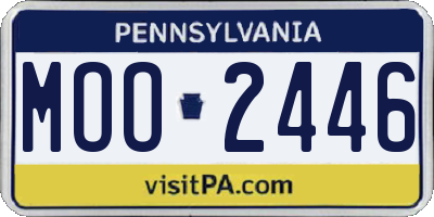 PA license plate MOO2446
