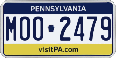 PA license plate MOO2479