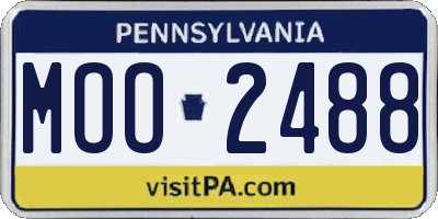 PA license plate MOO2488