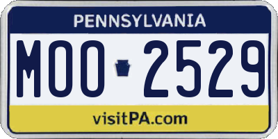 PA license plate MOO2529