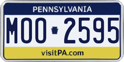 PA license plate MOO2595