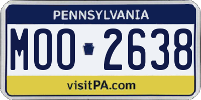 PA license plate MOO2638