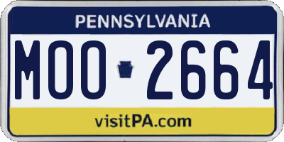 PA license plate MOO2664