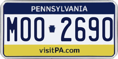 PA license plate MOO2690