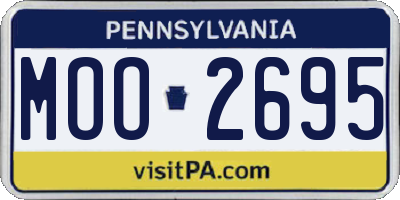 PA license plate MOO2695
