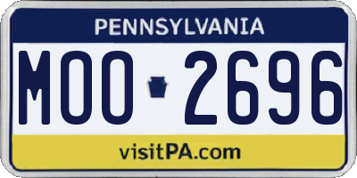 PA license plate MOO2696