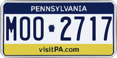 PA license plate MOO2717