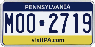 PA license plate MOO2719