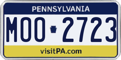 PA license plate MOO2723