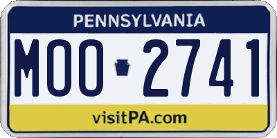 PA license plate MOO2741