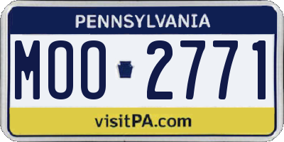 PA license plate MOO2771