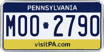PA license plate MOO2790