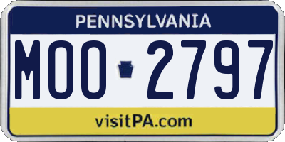 PA license plate MOO2797