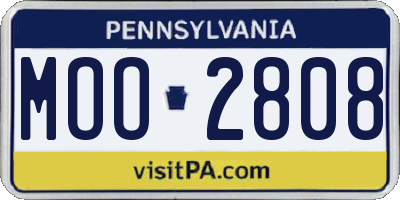 PA license plate MOO2808