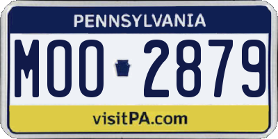 PA license plate MOO2879