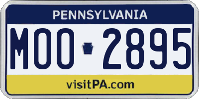 PA license plate MOO2895