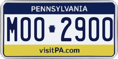 PA license plate MOO2900