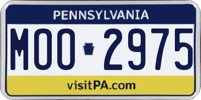 PA license plate MOO2975