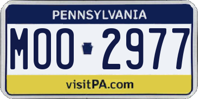 PA license plate MOO2977