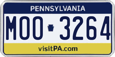 PA license plate MOO3264