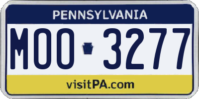 PA license plate MOO3277
