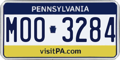 PA license plate MOO3284