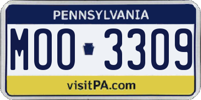 PA license plate MOO3309