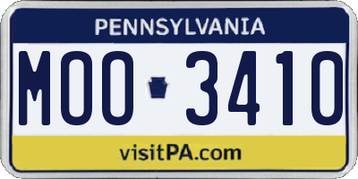 PA license plate MOO3410