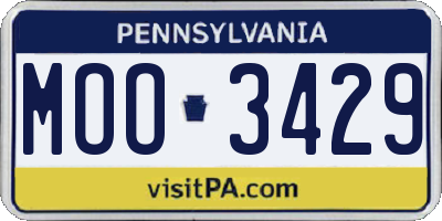 PA license plate MOO3429