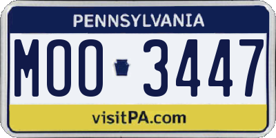 PA license plate MOO3447