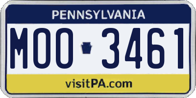 PA license plate MOO3461
