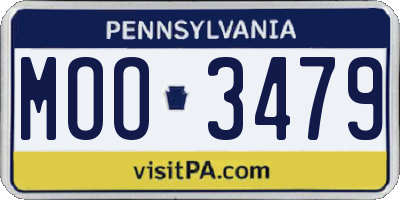 PA license plate MOO3479