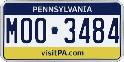 PA license plate MOO3484